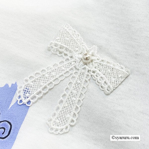 画像6: 【SuperBeauty  】Paris胸元プリント袖フリルロングTシャツ《送料220円代引は通常送料》 (6)