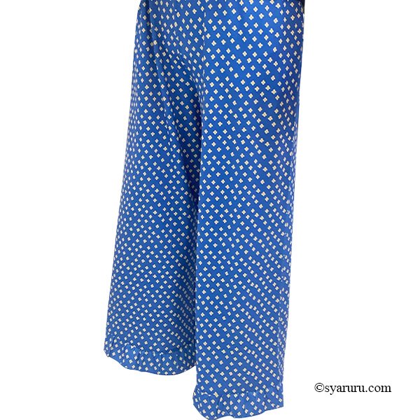 画像2: 【SuperBeauty  】ブルー系プリントパンツ《送料220円代引は通常送料》 (2)