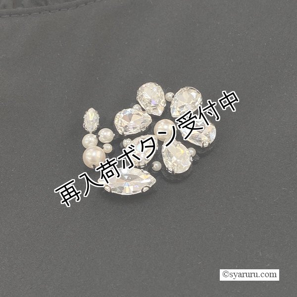 画像6: 【SuperBeauty  】エンボス加工生地切替ティアードワンピース (6)