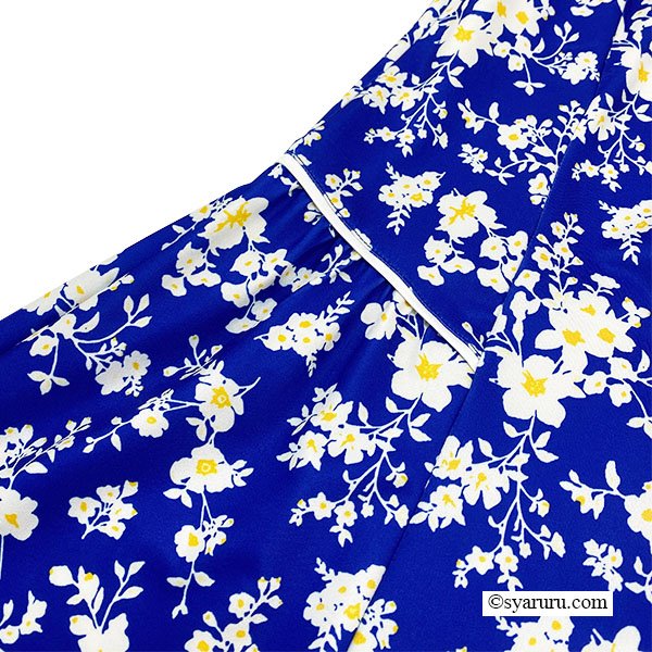 画像7: 【SuperBeauty  】胸元フリルボタンデザイン半袖花柄プリントワンピース (7)