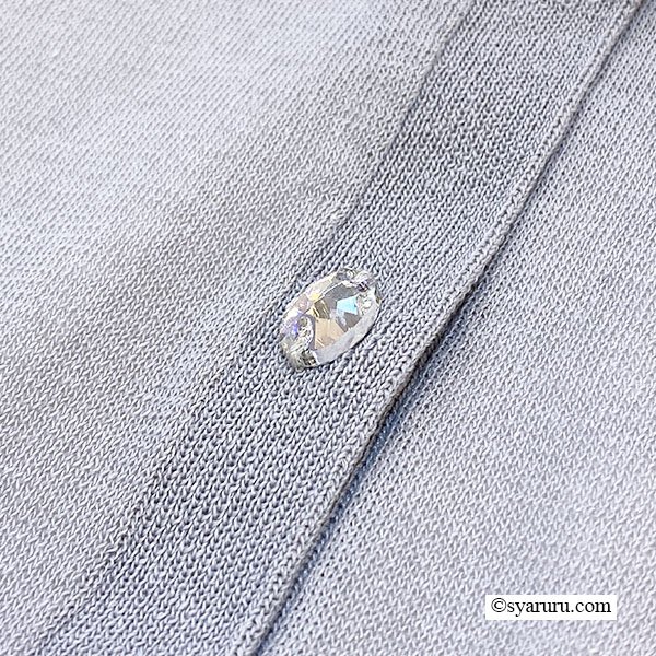 画像6: 【SuperBeauty  】コサージュ付ニットブラウス素材のレイヤード風ロングブラウス (6)