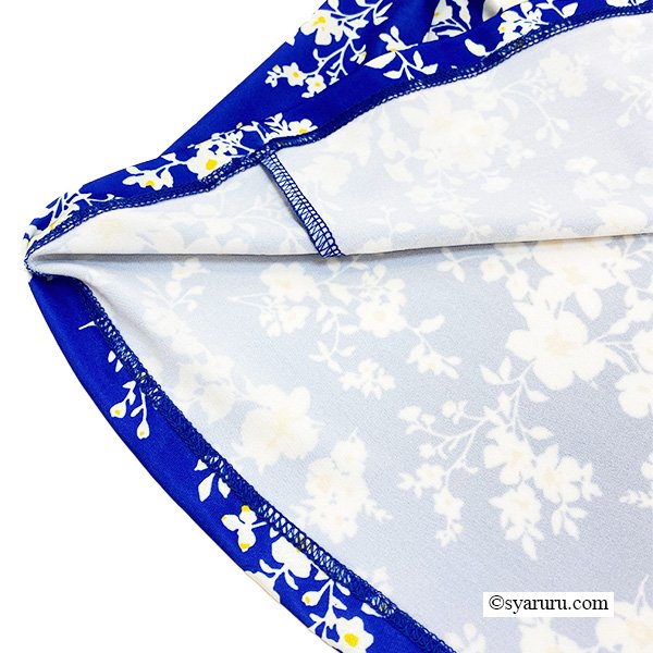 画像9: 【SuperBeauty  】胸元フリルボタンデザイン半袖花柄プリントワンピース (9)