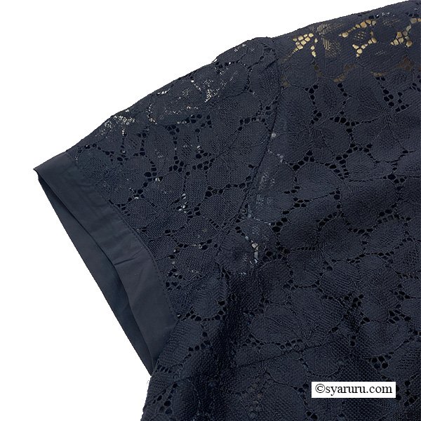 画像6: 【SuperBeauty  】後ろストライプ柄レース半袖ブラウス《送料220円代引は通常送料》 (6)