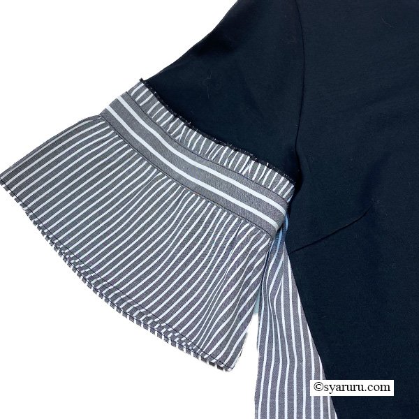 画像6: 【SuperBeauty  】ストライプ柄切替チュニックTシャツ《送料220円代引は通常送料》 (6)