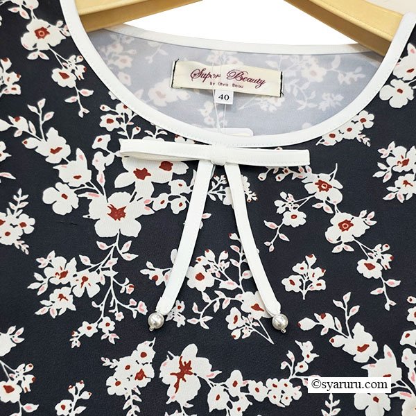 画像6: 【SuperBeauty  】フラワープリントティアード切替チュニックTシャツ《送料220円代引は通常送料》 (6)