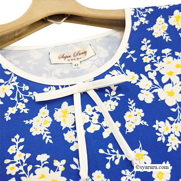 画像5: 【SuperBeauty  】フラワープリントティアード切替チュニックTシャツ《送料220円代引は通常送料》 (5)
