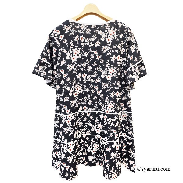 画像4: 【SuperBeauty  】フラワープリントティアード切替チュニックTシャツ《送料220円代引は通常送料》 (4)