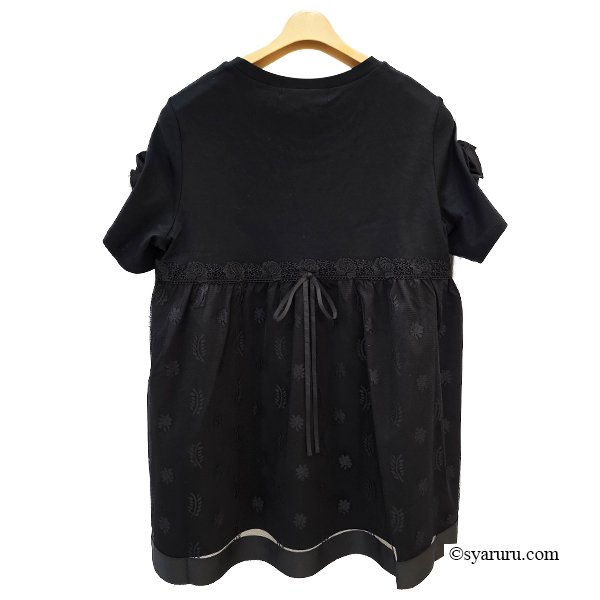 画像5: 【SuperBeauty  】胸元バラプリントロングTシャツ《送料220円代引は通常送料》 (5)