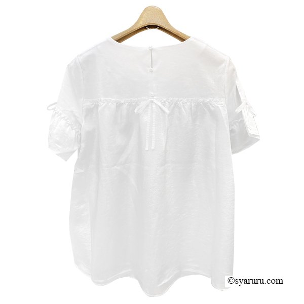 画像5: 【SuperBeauty 半額以下！】胸元モチーフ付きロングTシャツ《送料220円代引は通常送料》 (5)