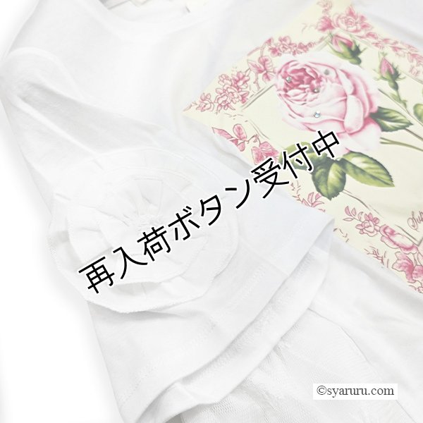 画像7: 【《半額以下+クーポン＋POINT！》SuperBeauty 】胸元バラプリントロングTシャツ《送料220円代引は通常送料》 (7)