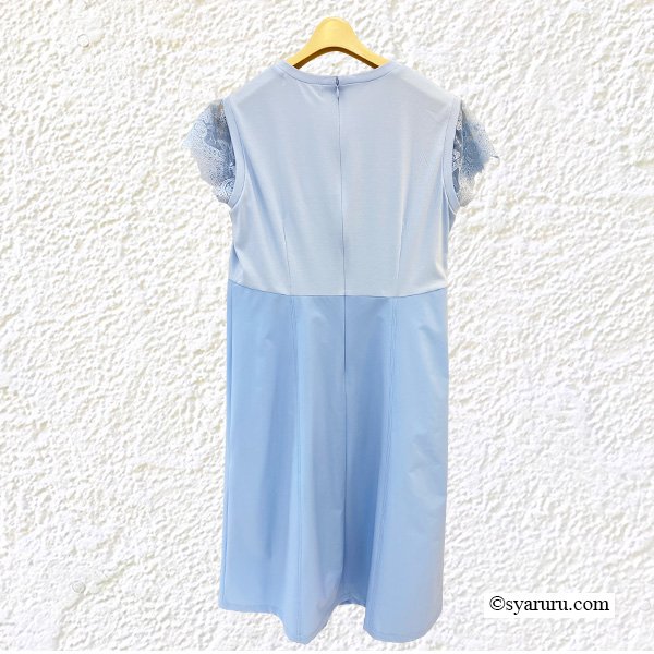 画像4: 【SuperBeauty  】ウェスト切替袖レースロングワンピース (4)