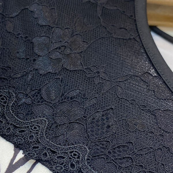 画像9: 【SuperBeauty  】レース切替モノトーン花プリントワンピース (9)