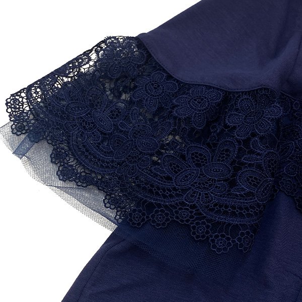 画像4: 【SuperBeauty 半額以下！】袖レースたっぷりチュニックTシャツ《送料220円代引は通常送料》 (4)