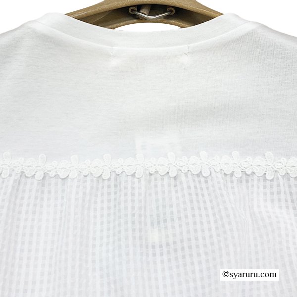 画像8: 【SuperBeauty  】胸元スパンコール刺繍使い切替チュニックTシャツ《送料220円代引は通常送料》 (8)