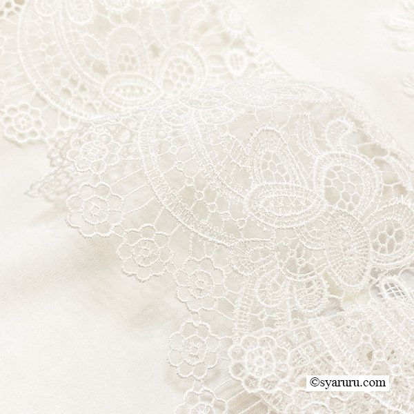 画像13: 【SuperBeauty 半額以下！】袖レースたっぷりチュニックTシャツ《送料220円代引は通常送料》 (13)