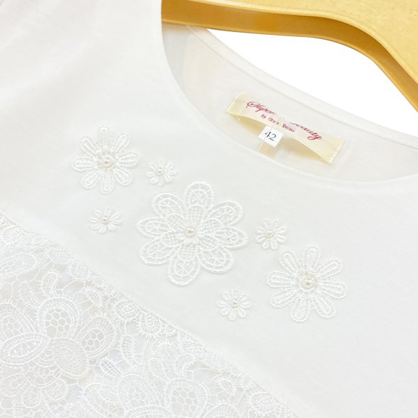 画像10: 【SuperBeauty 半額以下！】袖レースたっぷりチュニックTシャツ《送料220円代引は通常送料》 (10)