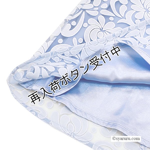 画像6: 【SuperBeauty  】胸元花モチーフ付切替半袖花柄ワンピース (6)