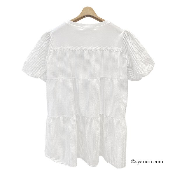 画像6: 【SuperBeauty  】胸元スパンコール刺繍使い切替チュニックTシャツ《送料220円代引は通常送料》 (6)