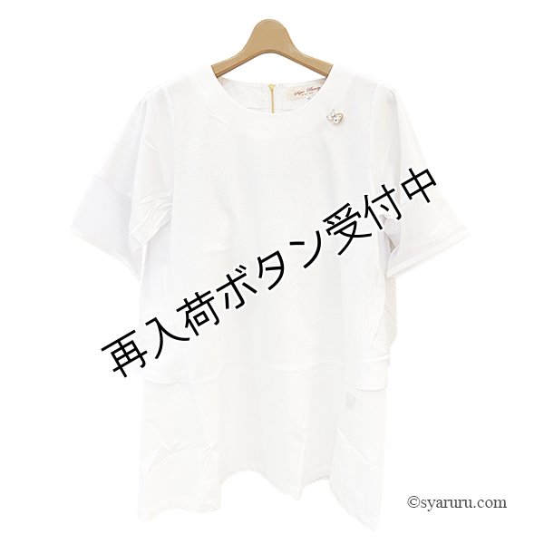 画像3: 【《半額以下+クーポン＋POINT！》SuperBeauty 】後ろ配色リボンデザインチュニックTシャツ《送料220円代引は通常送料》 (3)
