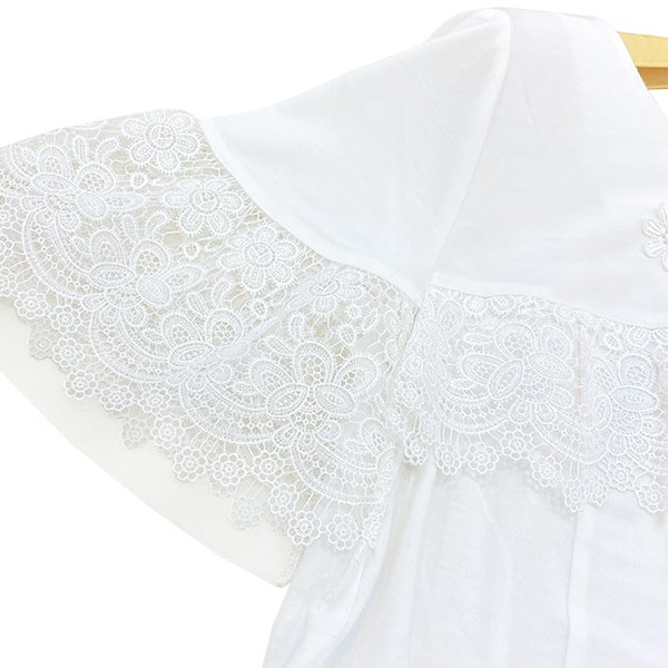 画像11: 【SuperBeauty 半額以下！】袖レースたっぷりチュニックTシャツ《送料220円代引は通常送料》 (11)