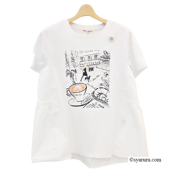 画像2: 【SuperBeauty  】カフェ柄チュニックＴシャツ《送料220円代引は通常送料》 (2)