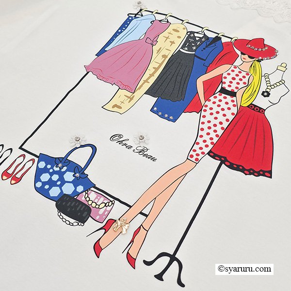 画像9: 【SuperBeauty 半額以下！】ドレスプリントチュニックＴシャツ《送料220円代引は通常送料》 (9)