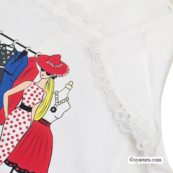 画像12: 【SuperBeauty 半額以下！】ドレスプリントチュニックＴシャツ《送料220円代引は通常送料》 (12)