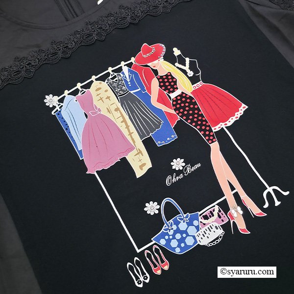 画像10: 【SuperBeauty 半額以下！】ドレスプリントチュニックＴシャツ《送料220円代引は通常送料》 (10)