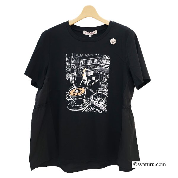 画像4: 【SuperBeauty  】カフェ柄チュニックＴシャツ《送料220円代引は通常送料》 (4)