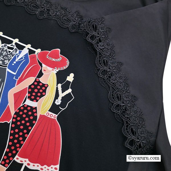 画像11: 【SuperBeauty 半額以下！】ドレスプリントチュニックＴシャツ《送料220円代引は通常送料》 (11)