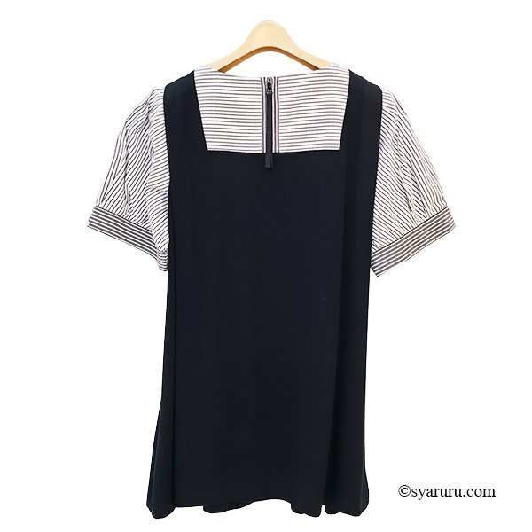 画像5: 【SuperBeauty 半額以下！ 】ストライプ柄パフ袖　チュニックＴシャツ《送料220円代引は通常送料》 (5)