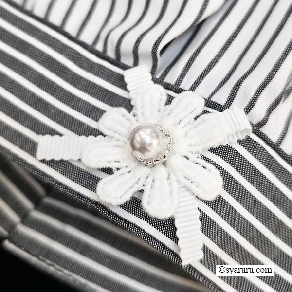 画像8: 【SuperBeauty 半額以下！ 】ストライプ柄パフ袖　チュニックＴシャツ《送料220円代引は通常送料》 (8)