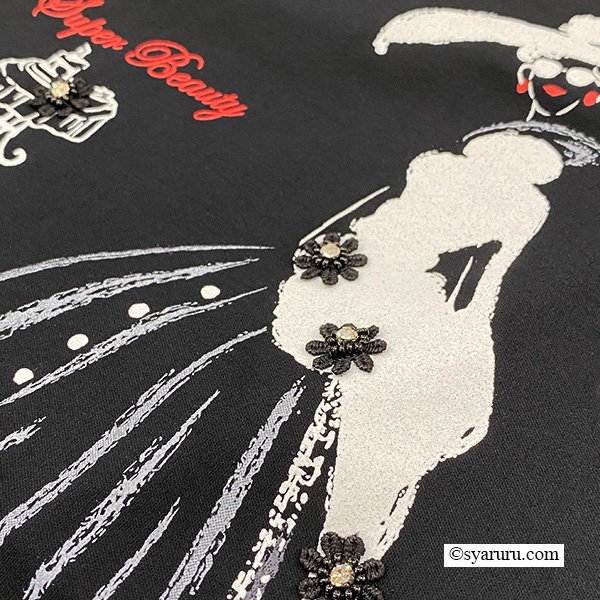 画像7: 【SuperBeauty  】モノトーンモデルプリントＴシャツ《送料220円代引は通常送料》 (7)