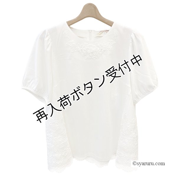 画像3: 【《半額以下+クーポン＋POINT！》SuperBeauty 】レース切替胸元モチーフ使いチュニックＴシャツ (3)