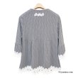 画像2: 【夏のセール 30%OFF+クーポン+ポイント 】☆ギンガムチェック風ノーカラージャケット (2)