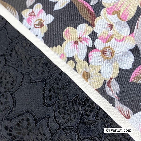 画像5: 【SuperBeauty  】レース切替フラワープリントチュニックＴシャツ (5)