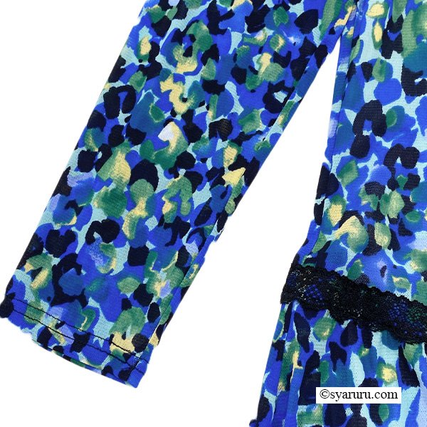 画像3: 【SuperBeauty  】多色ドットプリントパワーネット素材ワンピース (3)