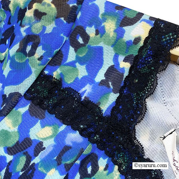 画像4: 【SuperBeauty  】多色ドットプリントパワーネット素材ワンピース (4)