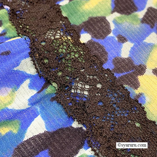 画像8: 【SuperBeauty  】多色ドットプリントパワーネット素材ワンピース (8)