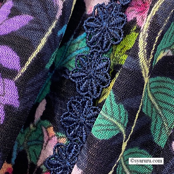 画像5: 【SuperBeauty  】多色花プリント パワーネット素材半袖チュニック (5)