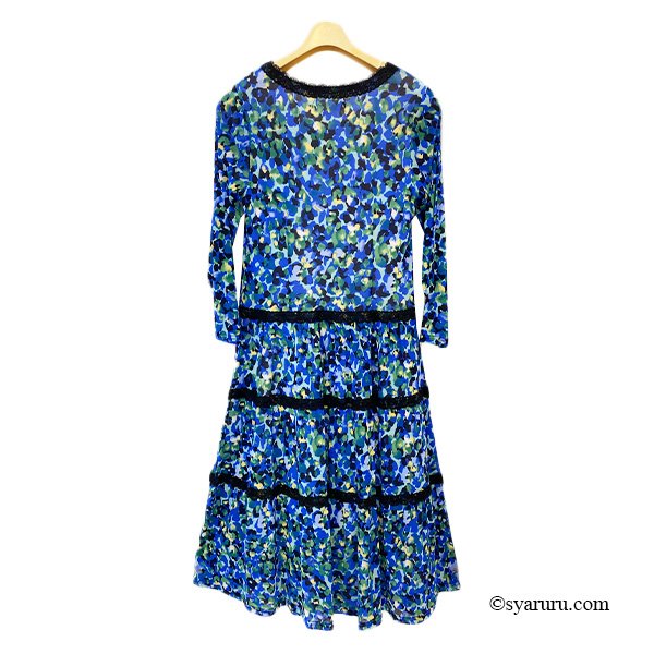 画像2: 【SuperBeauty  】多色ドットプリントパワーネット素材ワンピース (2)