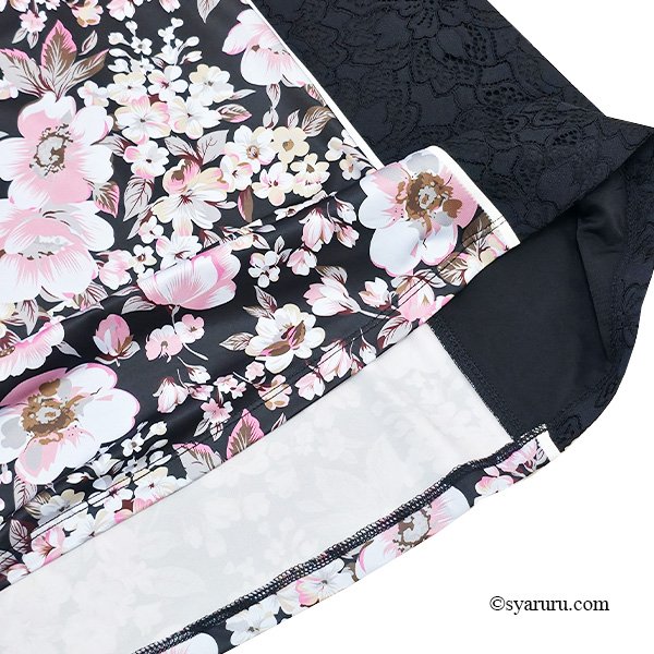 画像8: 【SuperBeauty  】脇レース切替プリントワンピース (8)