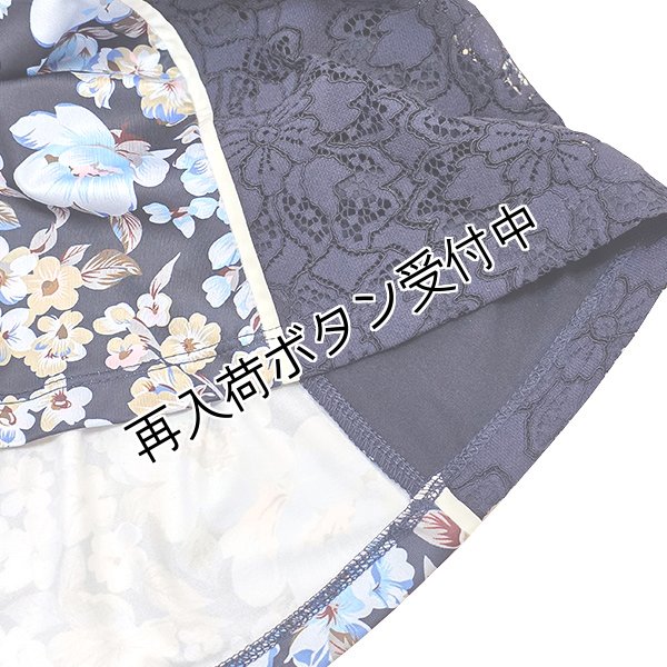画像6: 【今週の追加 18,000円 →超特価 4,900円＜在庫限り＞クーポン/POINT不可】脇レース切替プリントワンピース-弥富店- (6)