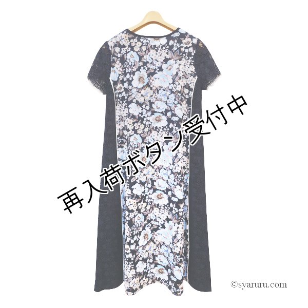 画像2: 【今週の追加 18,000円 →超特価 4,900円＜在庫限り＞クーポン/POINT不可】脇レース切替プリントワンピース-弥富店- (2)