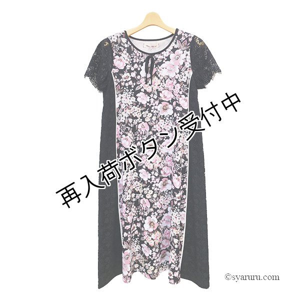画像3: 【今週の追加 18,000円 →超特価 4,900円＜在庫限り＞クーポン/POINT不可】脇レース切替プリントワンピース-弥富店- (3)