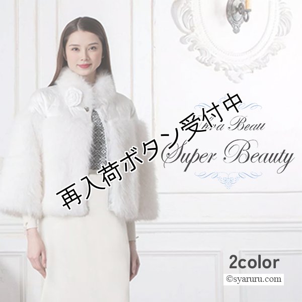 画像1: 【新作 SuperBeauty 2025秋冬】フェイクファー切替ダウンショートコート (1)