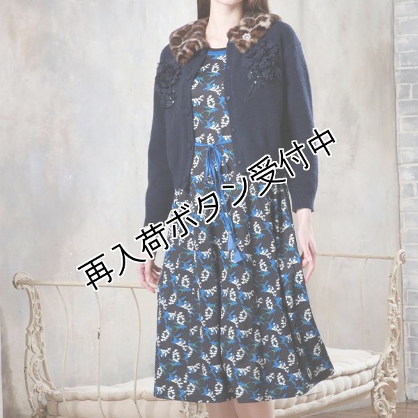 画像2: 【《半額以下！》SuperBeauty 2025秋冬】ブルー系花柄プリントワンピース (2)
