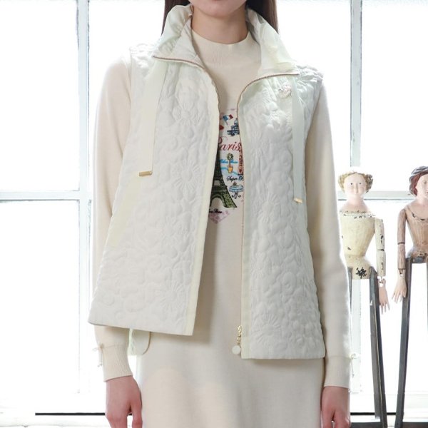 画像2: 【新作 SuperBeauty 2025秋冬 クーポン＆POINT可】中わたキルティング生地ベスト (2)