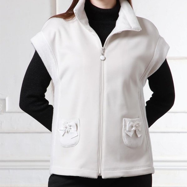 画像2: 【新作 SuperBeauty 2025秋冬 クーポン＆POINT可】裏起毛素材ベスト (2)