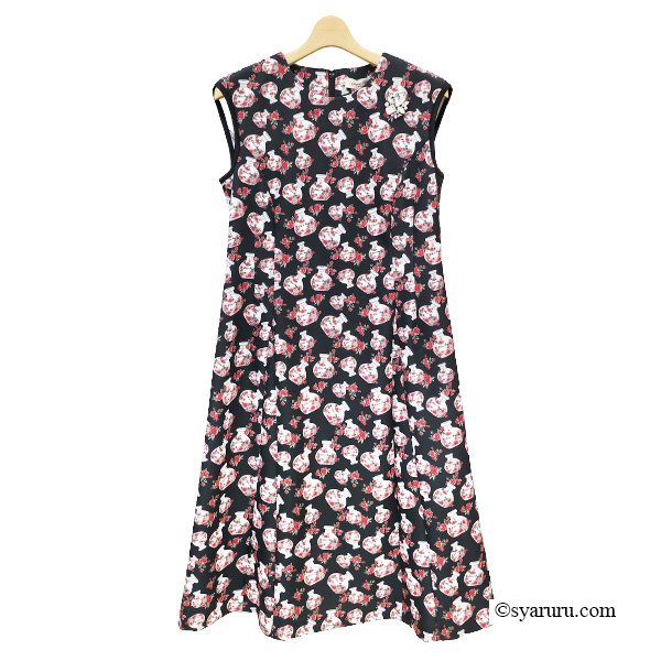 画像3: 【新作 SuperBeauty 2025秋冬 クーポン＆POINT可】香水瓶プリントノースリーブワンピース (3)